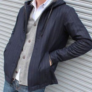 Betabrand Executive Hoodie - Pinstripe